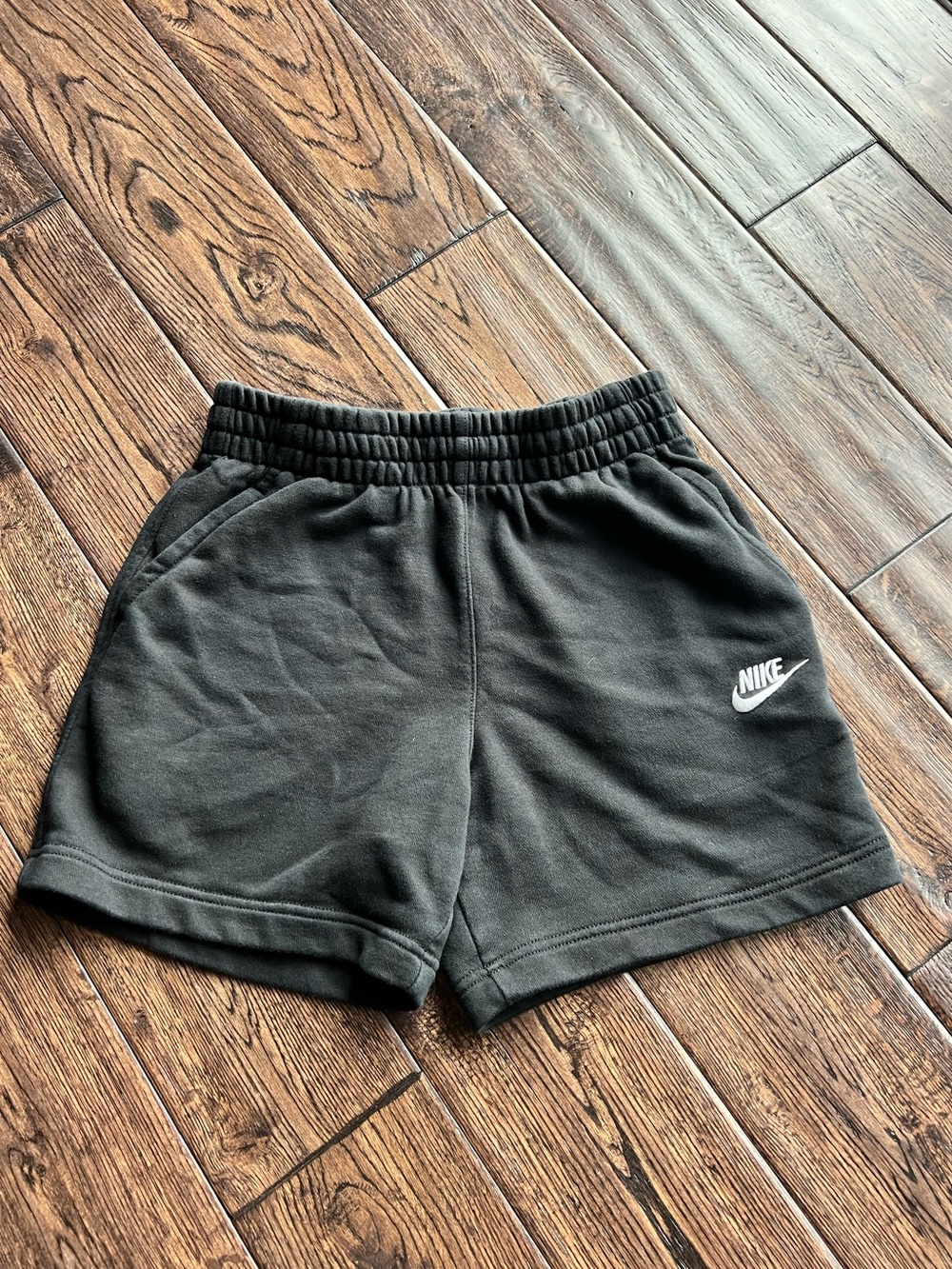 Nike Black Sweatshorts with White Swoosh Tag